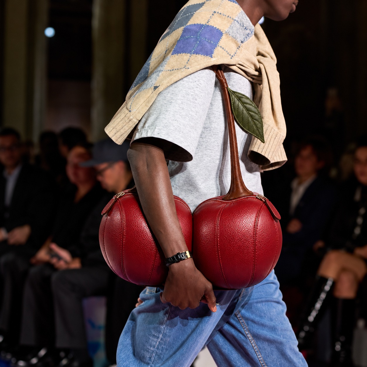 Cherry Crush styled with denim and knitwear